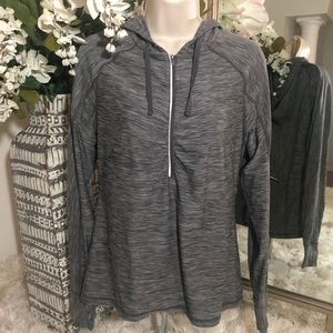 GSX Half Zip Grey Sweatshirt w/Hood